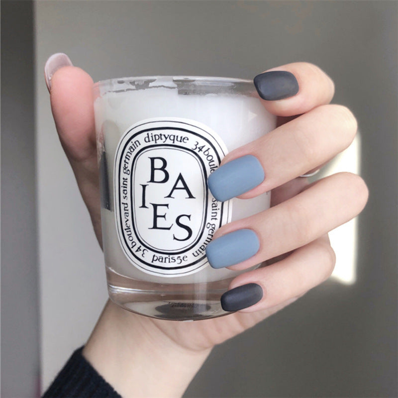 Ashionable Blue And Graffiti Pattern Wearable Fake Nails-49ff3a0e700100d44430fbda2470557a