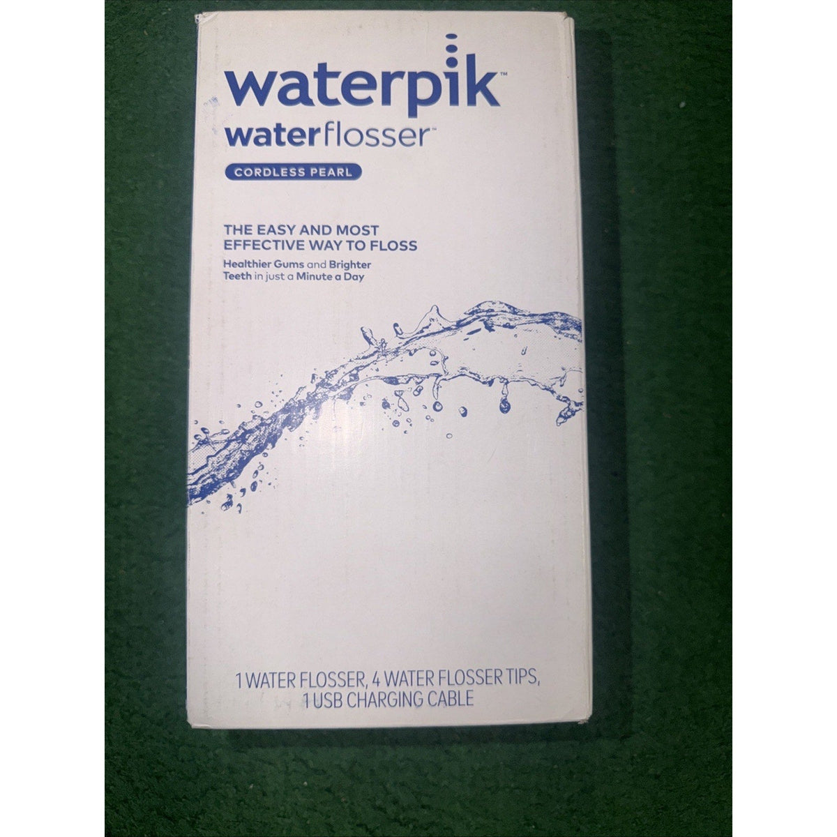Waterpik Cordless Pearl Rechargeable Water Flosser with 4 Flossing Tips, Black (New)-Waterpik Cordless Pearl Rechargeable Water Flosser with 4 Flossing Tips, Black (New)