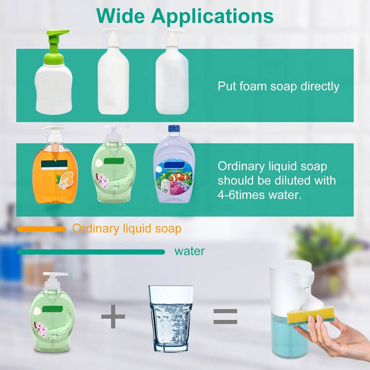 350ml Automatic Foam Soap Dispenser Rechargeable Touchless-350ml Automatic Foam Soap Dispenser Rechargeable Touchless