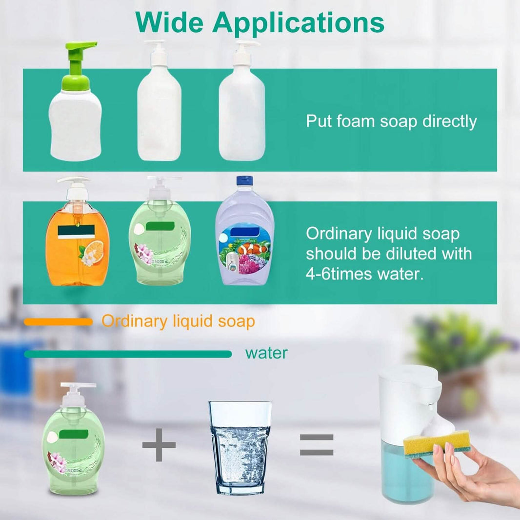 350ml Automatic Foam Soap Dispenser Rechargeable Touchless-350ml Automatic Foam Soap Dispenser Rechargeable Touchless