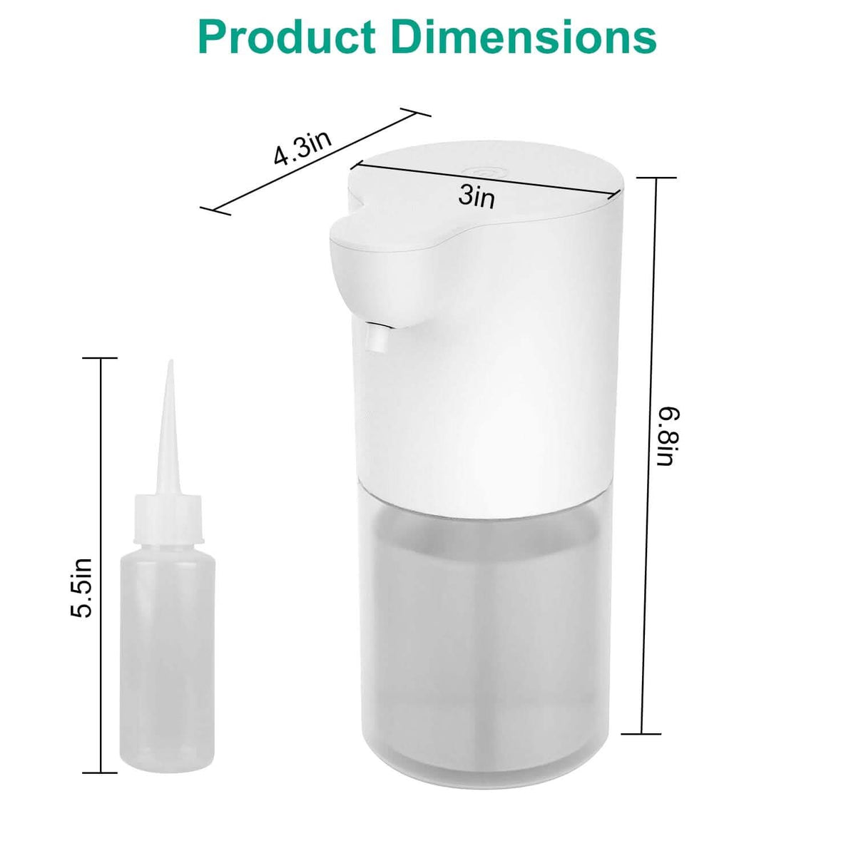 350ml Automatic Foam Soap Dispenser Rechargeable Touchless-350ml Automatic Foam Soap Dispenser Rechargeable Touchless