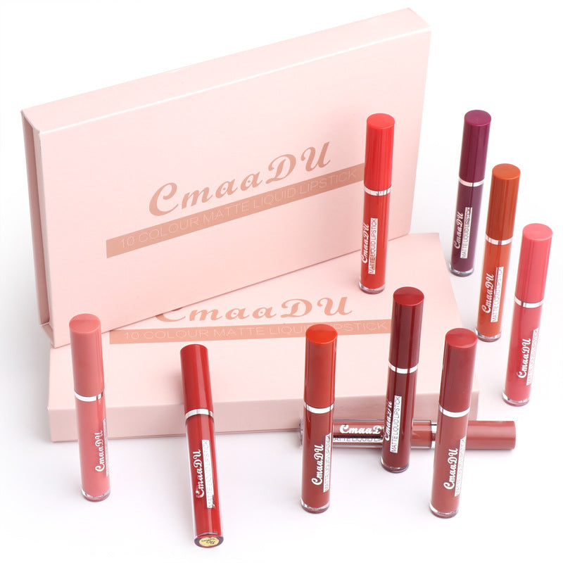Women's Non-stick Cup Waterproof Matte Lipstick-a8f0be44a1f1a89f69082140c253d623