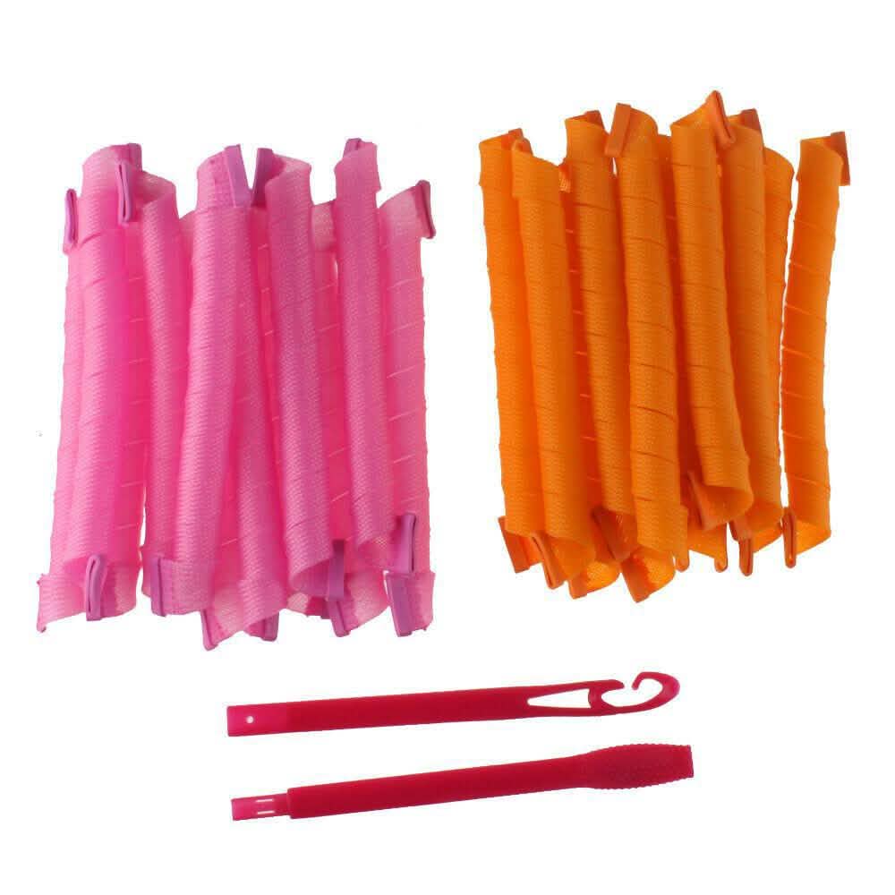 36-Pieces: Elastic DIY Magic Hair Curlers Rollers Curlformers Spiral Ringlet-36-Pieces: Elastic DIY Magic Hair Curlers Rollers Curlformers Spiral Ringlet