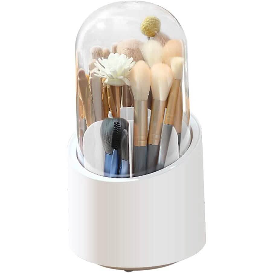 360-Degree Rotating Dustproof Makeup Brush Organizer-360-Degree Rotating Dustproof Makeup Brush Organizer