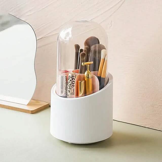 360-Degree Rotating Dustproof Makeup Brush Organizer-360-Degree Rotating Dustproof Makeup Brush Organizer