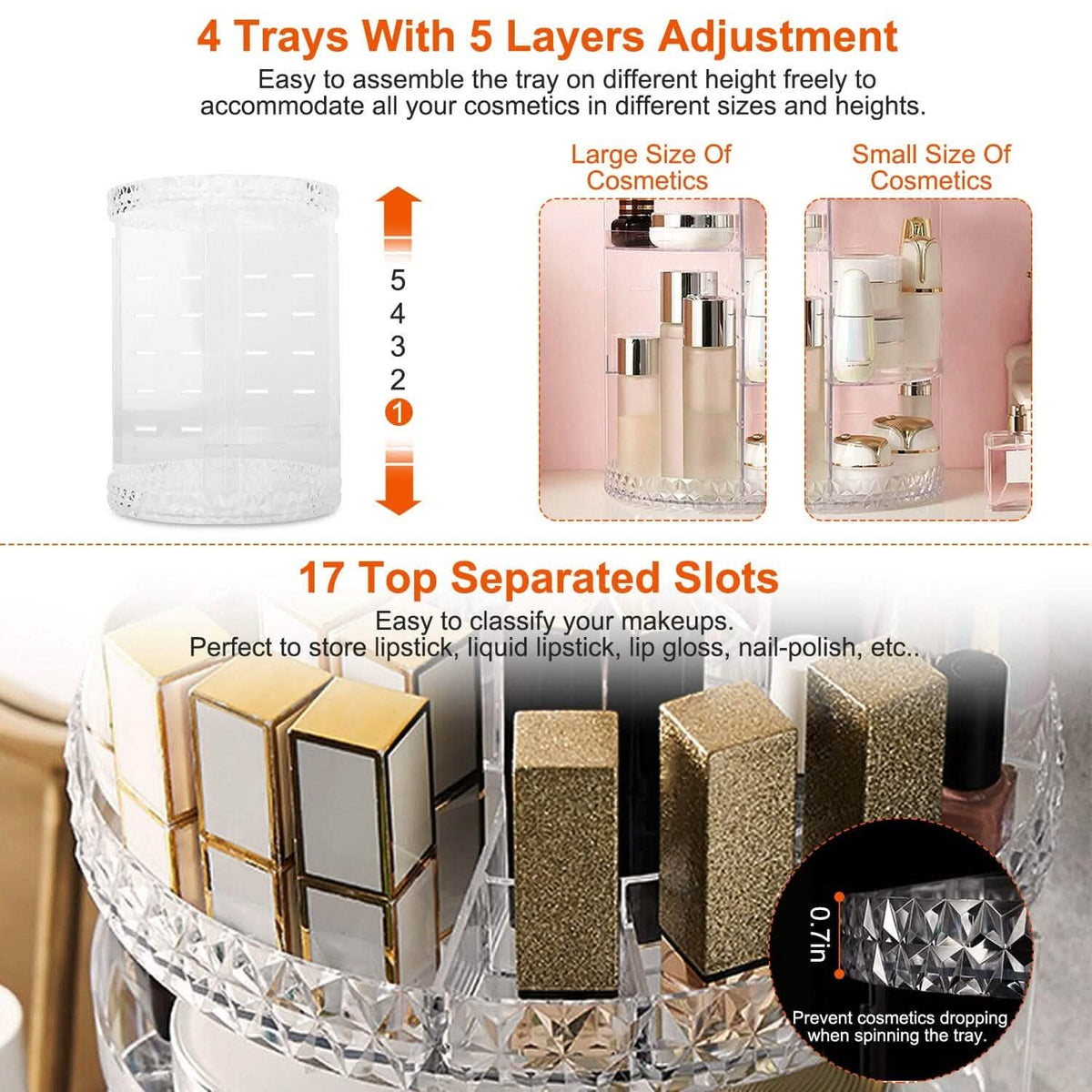 360° Rotating Make Up Organizer-360° Rotating Make Up Organizer