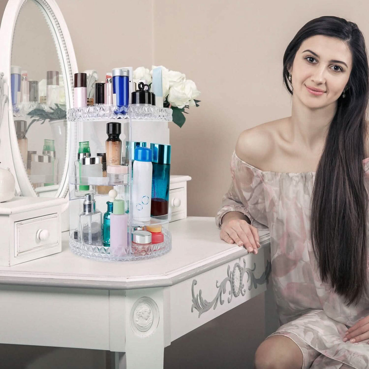 360° Rotating Make Up Organizer-360° Rotating Make Up Organizer