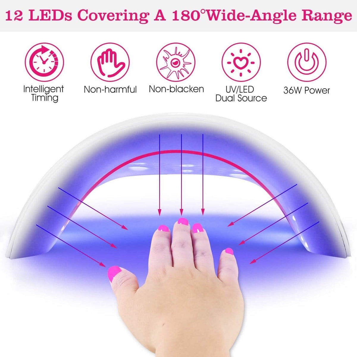 36W UV LED Lamp Nail Gel Dryer 12 LED Sensor Gel Curing Machine-36W UV LED Lamp Nail Gel Dryer 12 LED Sensor Gel Curing Machine