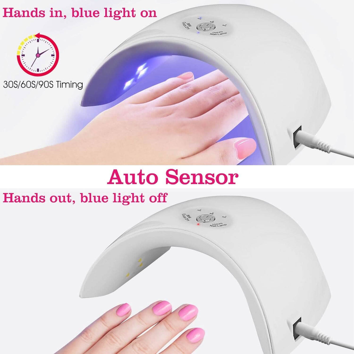 36W UV LED Lamp Nail Gel Dryer 12 LED Sensor Gel Curing Machine-36W UV LED Lamp Nail Gel Dryer 12 LED Sensor Gel Curing Machine