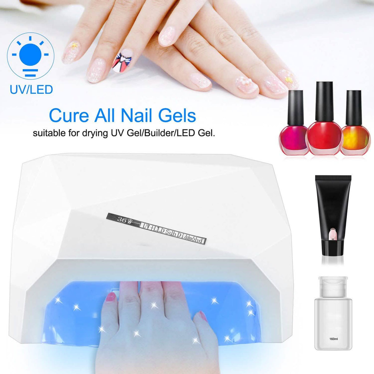 36W UV LED Lamp Nail Polish Dryer-36W UV LED Lamp Nail Polish Dryer