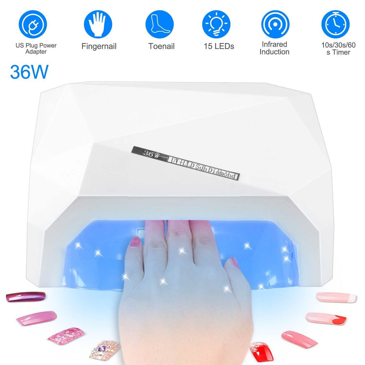 36W UV LED Lamp Nail Polish Dryer-36W UV LED Lamp Nail Polish Dryer