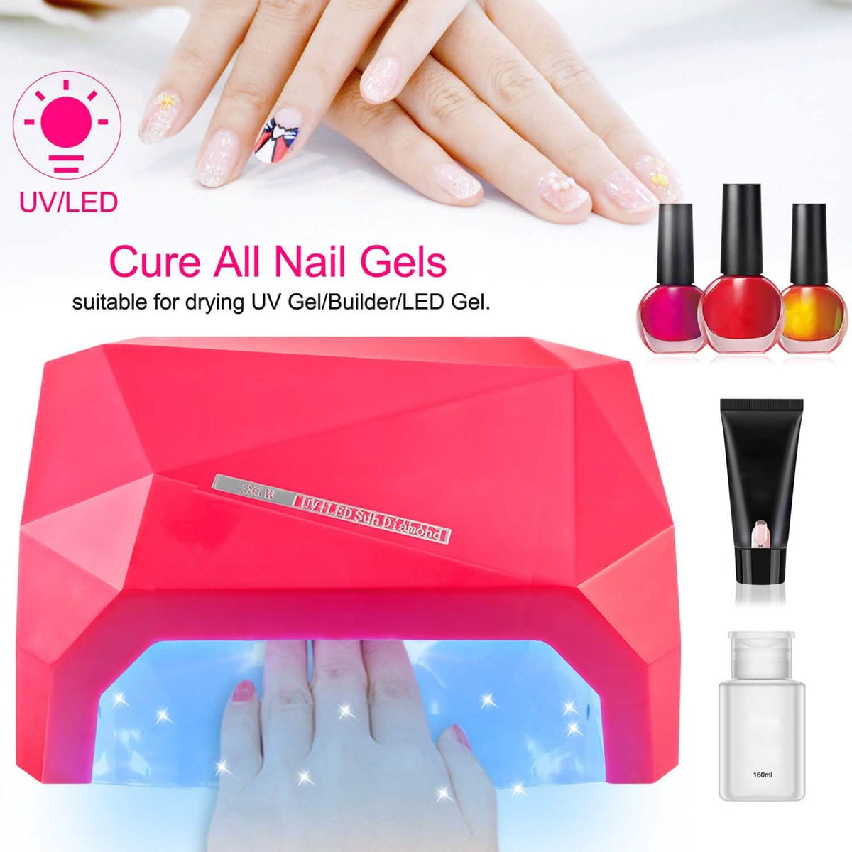 36W UV LED Lamp Nail Polish Dryer-36W UV LED Lamp Nail Polish Dryer