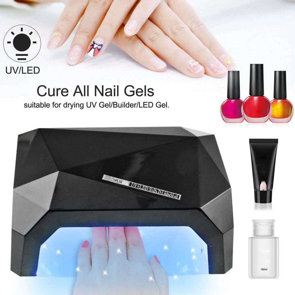36W UV LED Lamp Nail Polish Dryer-36W UV LED Lamp Nail Polish Dryer