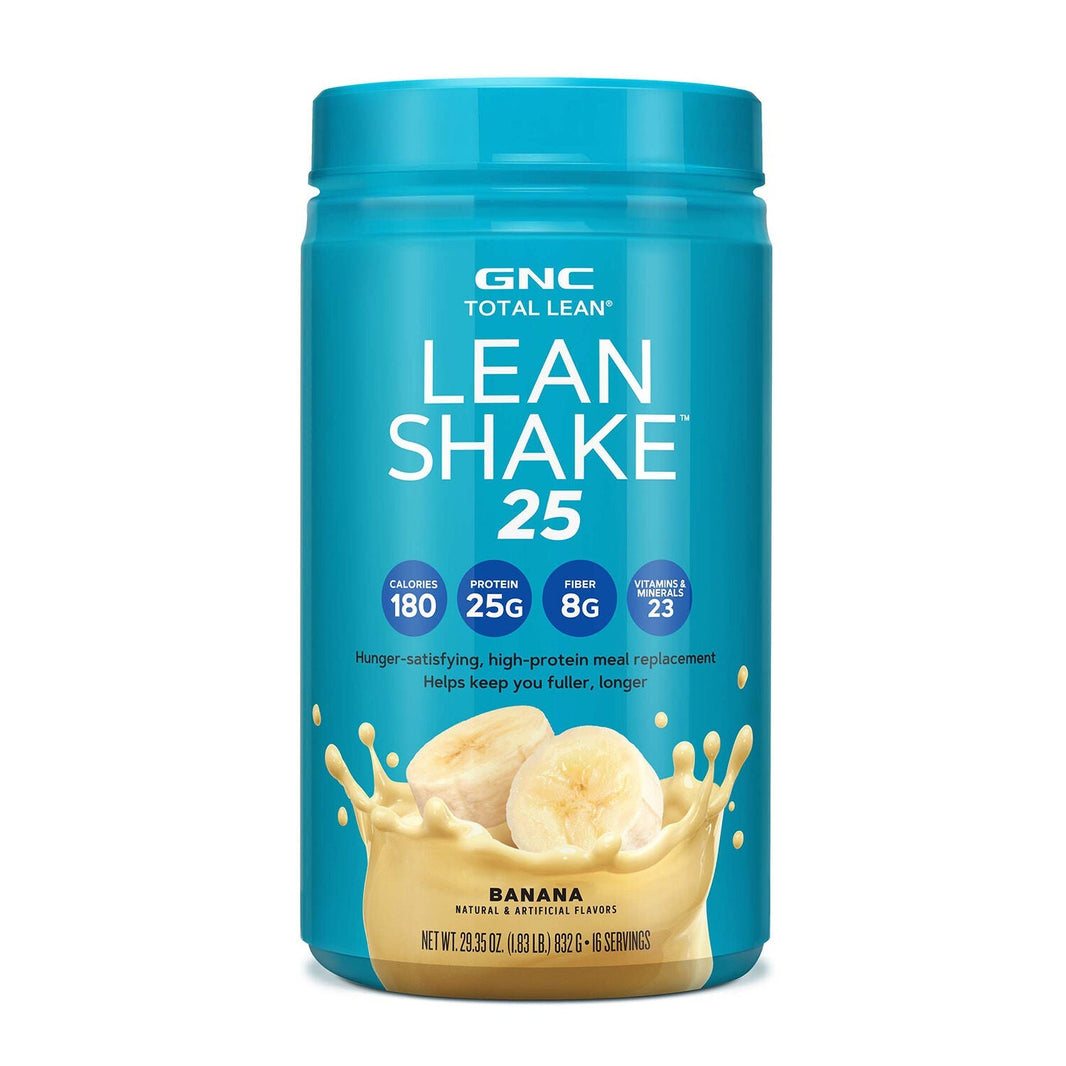 GNC Total Lean Shake 25, Banana, 16 Servings (Best By 12/2027)-GNC Total Lean Shake 25, Banana, 16 Servings (Best By 12/2027)
