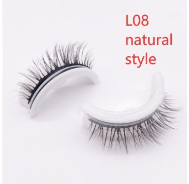 Reusable 3D Mink Lashes Natural False Eyelashes Self Adhesive Fake Glue Free Makeup Eyelash Extension Silk-f5a86cd77055e8da542650dd40e1f679