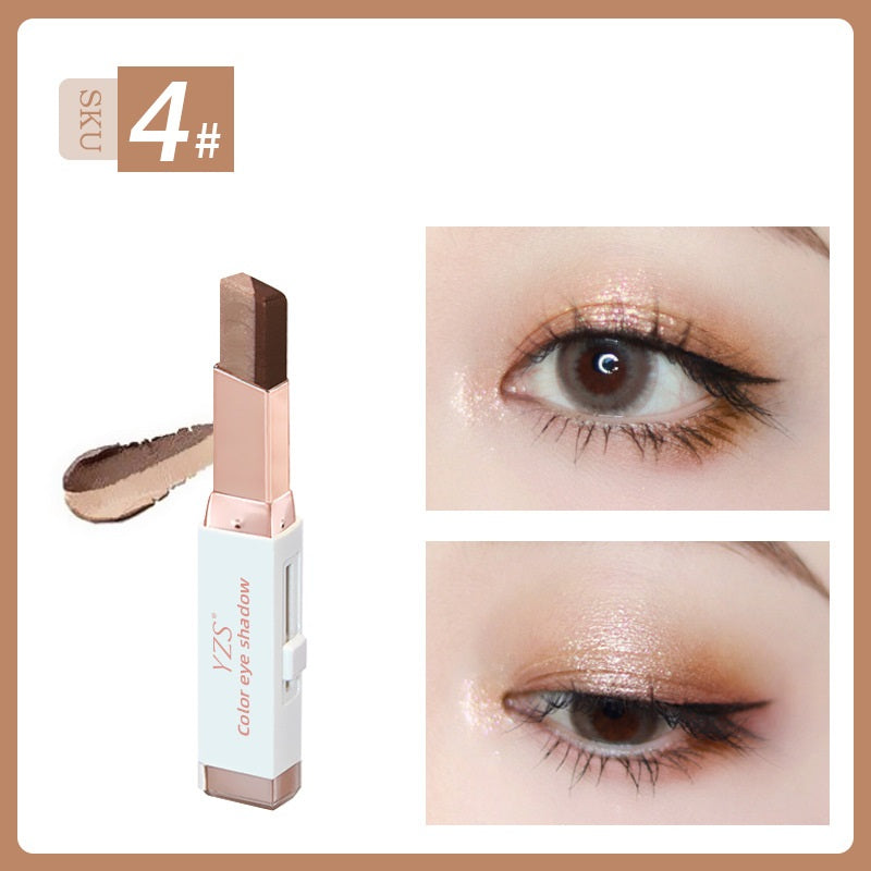 YZS Velvet Gradient Two-color Eyeshadow Stick, Contrast Pearlescent Eyeshadow, Eye Modification Eyeshadow Pen-583ab22681b8d1e67e8ed2c603342c71