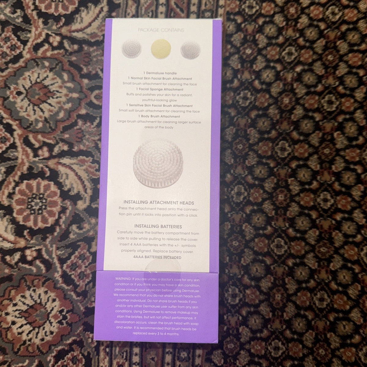 Dermaluxe Advance Cleansing System, 2 Speeds, 4 Cleansing Heads-Dermaluxe Advance Cleansing System, 2 Speeds, 4 Cleansing Heads