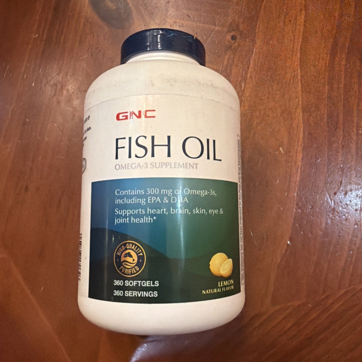 GNC Fish Oil Omega 3 Supplement, 300mg 360 Softgels, 360 Servings-GNC Fish Oil Omega 3 Supplement, 300mg 360 Softgels, 360 Servings