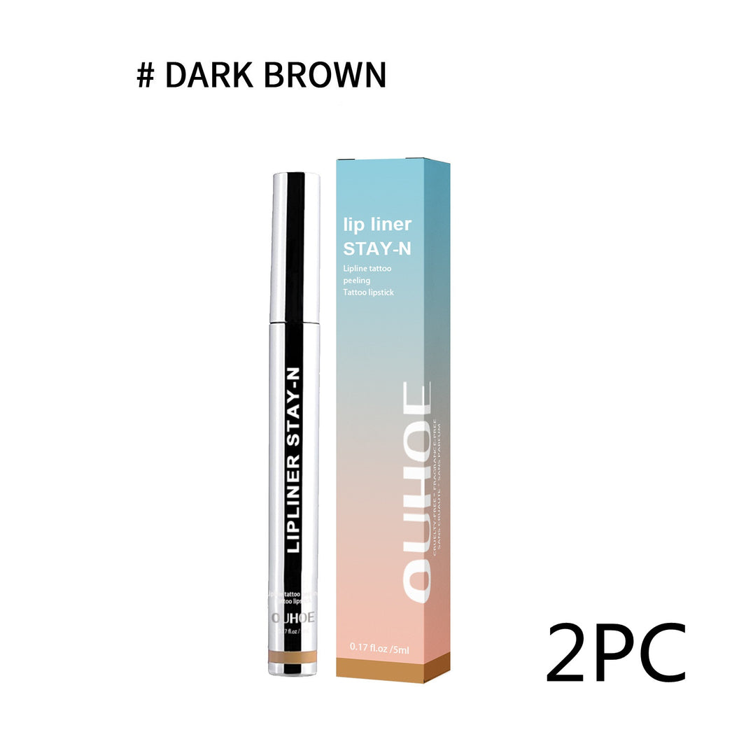 Lip Liner Pen Dark Brown Waterproof Long Lasting Plump Soft Lip Gloss Makeup Cosmetics-a0a1bb27650018d937166e44976961a9