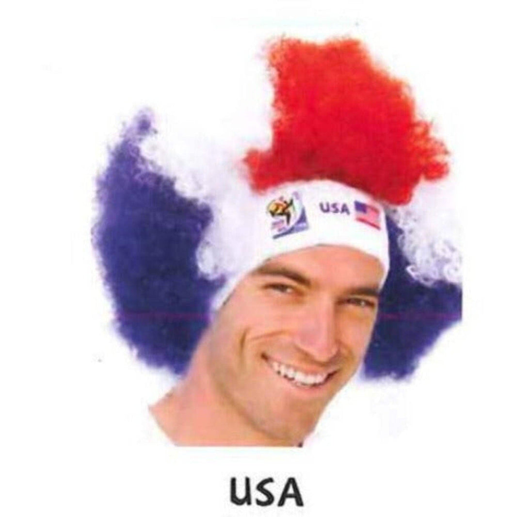 USA World Cup Soccer Afro Wig 25-Count Case Pack – Official FIFA Licensed Retro Fan Gear-USA World Cup Soccer Afro Wig 25-Count Case Pack – Official FIFA Licensed Retro Fan Gear