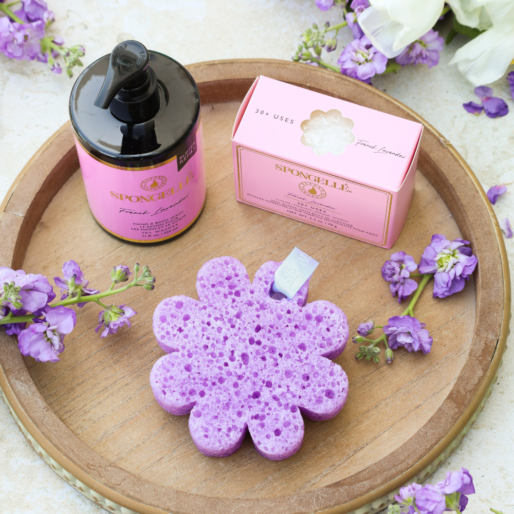 French Lavender Wild Flower, Pedi Buffer, and Body Wash Refill Set-French Lavender Wild Flower, Pedi Buffer, and Body Wash Refill Set