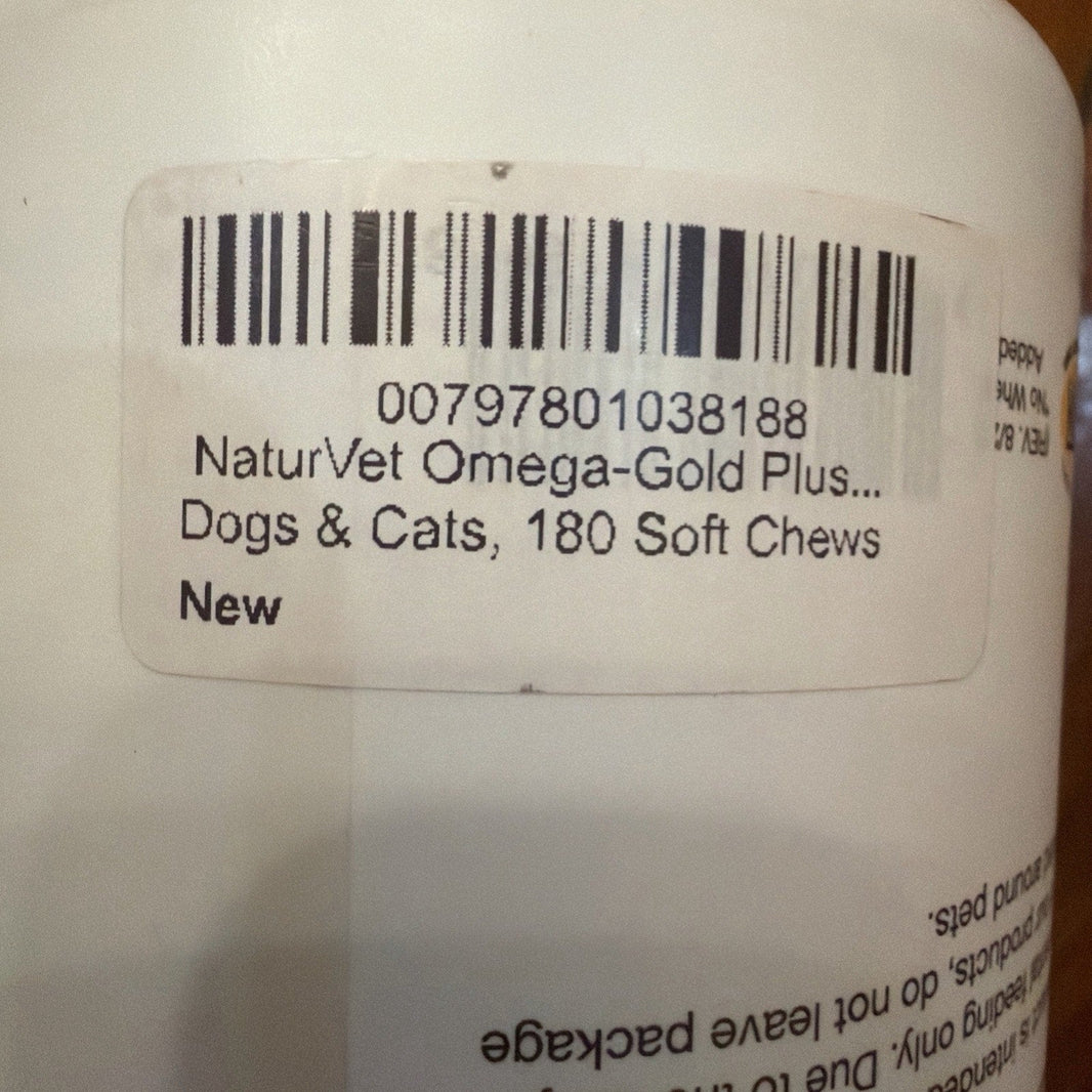 NaturVet Omega-Gold Plus Salmon Oil 180 Chews-NaturVet Omega-Gold Plus Salmon Oil 180 Chews