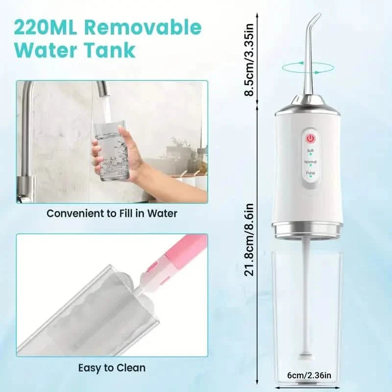 4-in-1 Cordless Water Flossers Oral Irrigator With DIY Mode 4 Jet Tips-4-in-1 Cordless Water Flossers Oral Irrigator With DIY Mode 4 Jet Tips