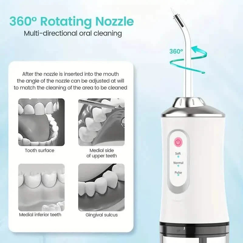 4-in-1 Cordless Water Flossers Oral Irrigator With DIY Mode 4 Jet Tips-4-in-1 Cordless Water Flossers Oral Irrigator With DIY Mode 4 Jet Tips