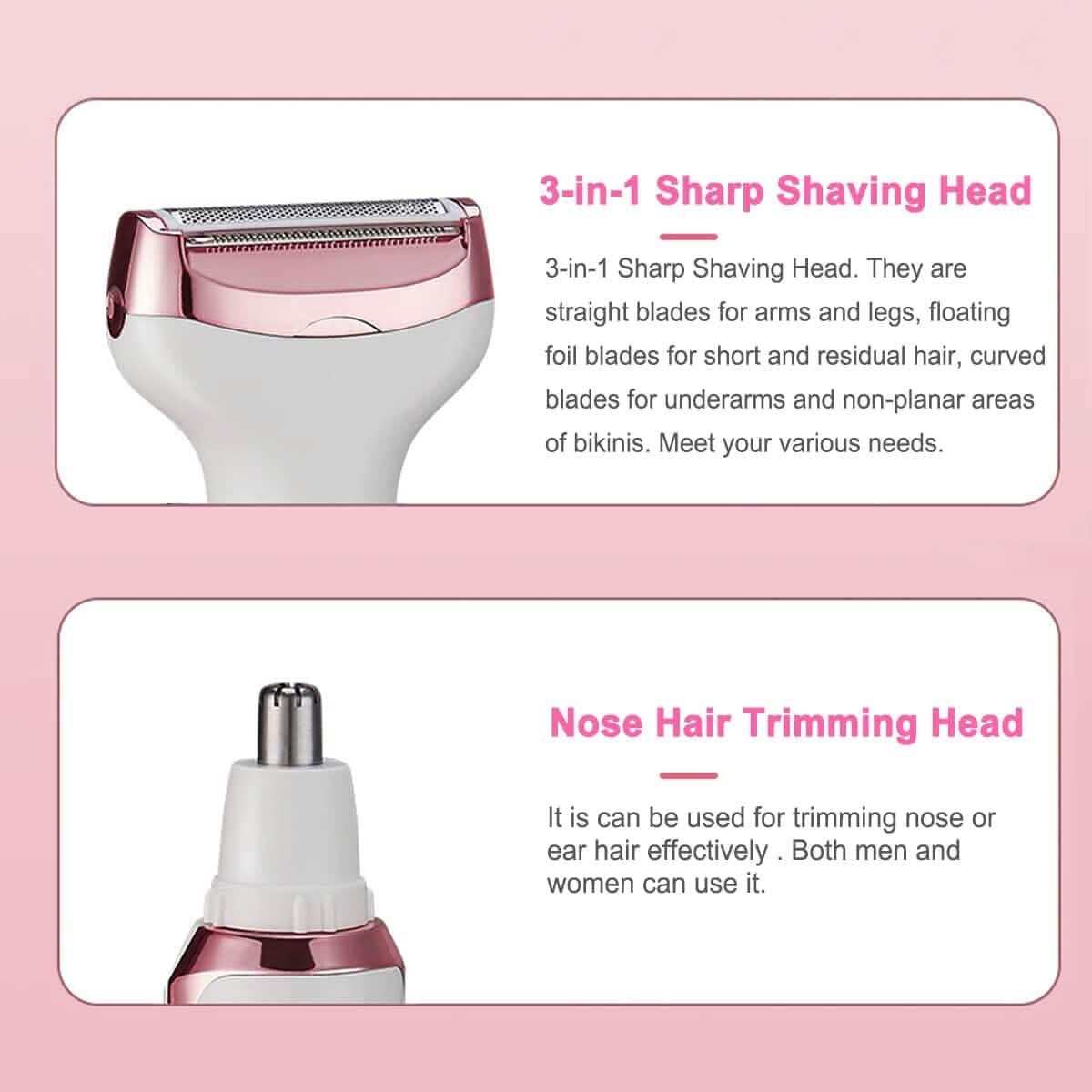 4-in-1 Electric Razor for Women-4-in-1 Electric Razor for Women