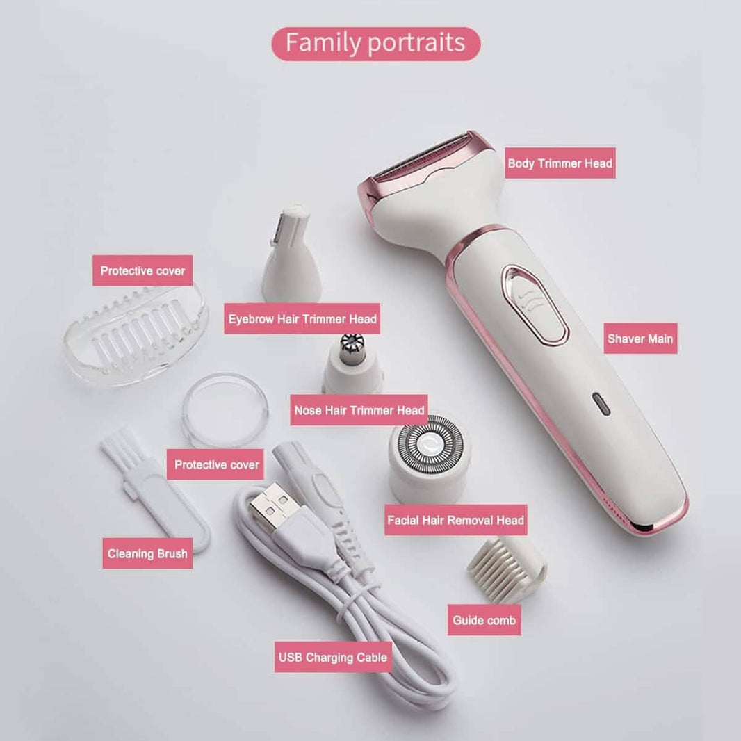 4-in-1 Electric Razor for Women-4-in-1 Electric Razor for Women