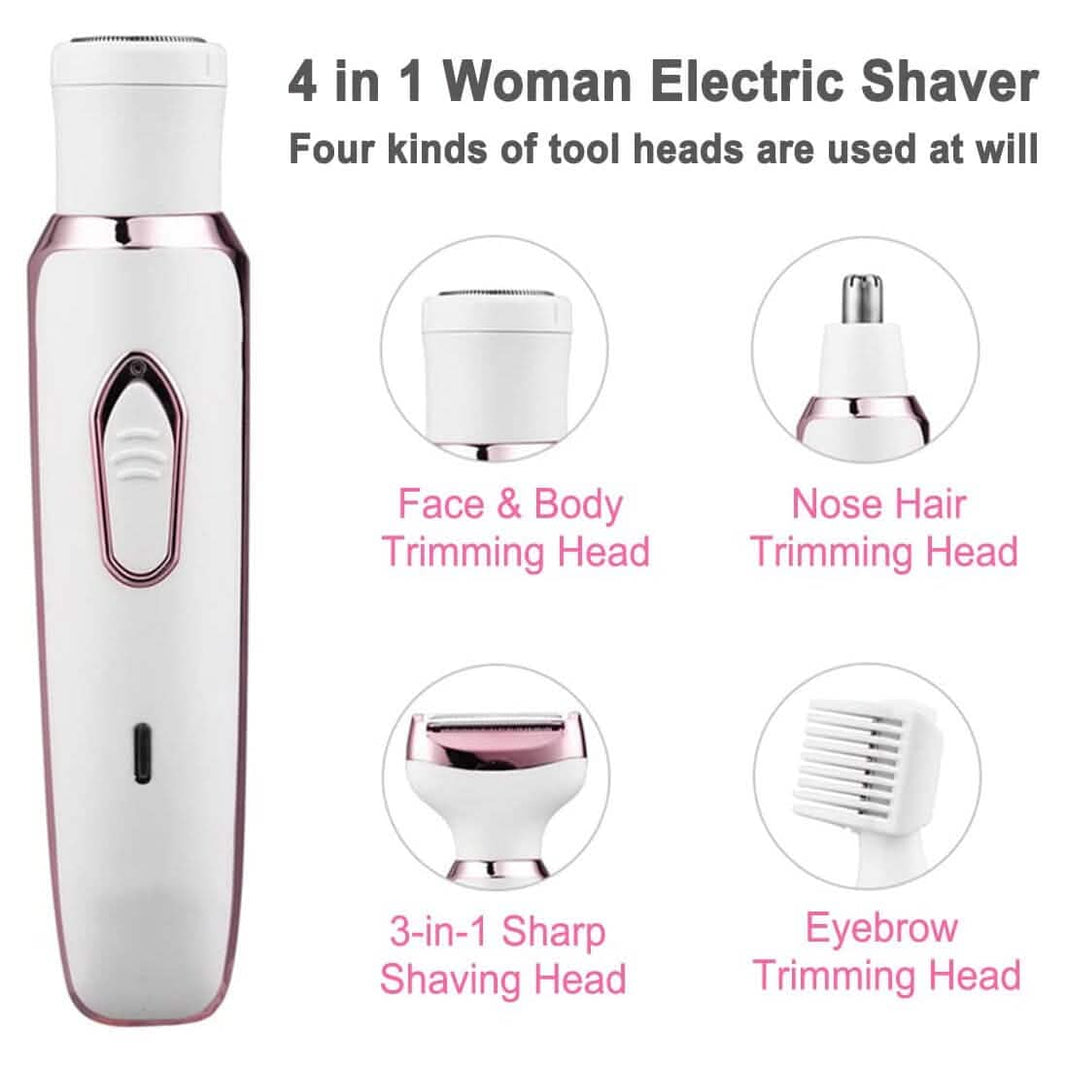 4-in-1 Electric Razor for Women-4-in-1 Electric Razor for Women