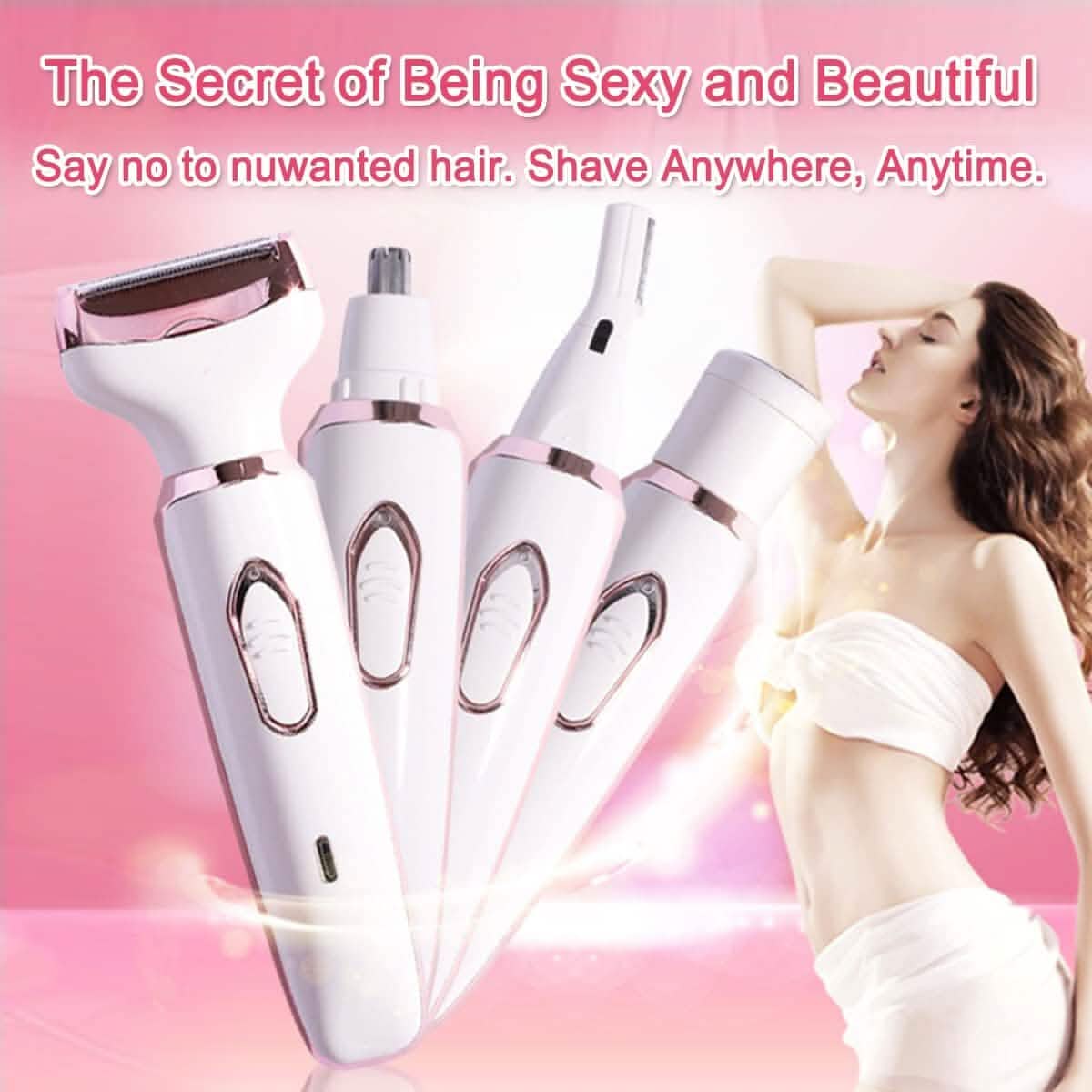 4-in-1 Electric Razor for Women-4-in-1 Electric Razor for Women