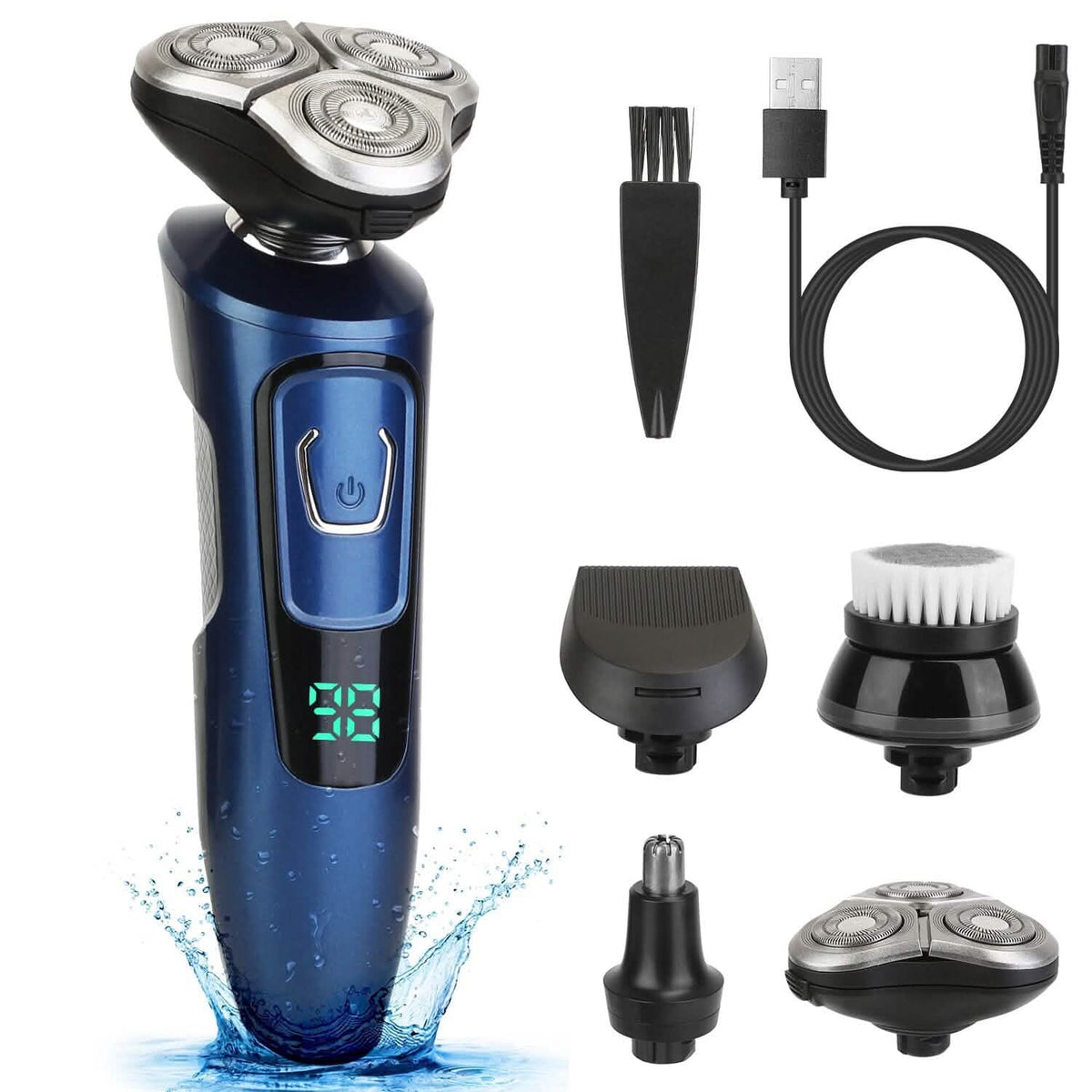 4-In-1 Electric Razor Shaver Rechargeable Cordless-4-In-1 Electric Razor Shaver Rechargeable Cordless