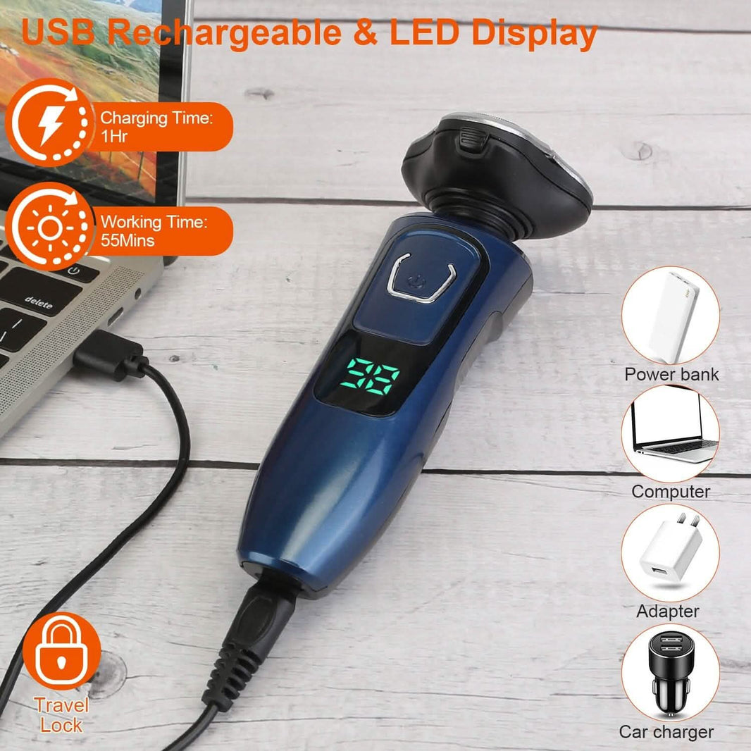 4-In-1 Electric Razor Shaver Rechargeable Cordless-4-In-1 Electric Razor Shaver Rechargeable Cordless