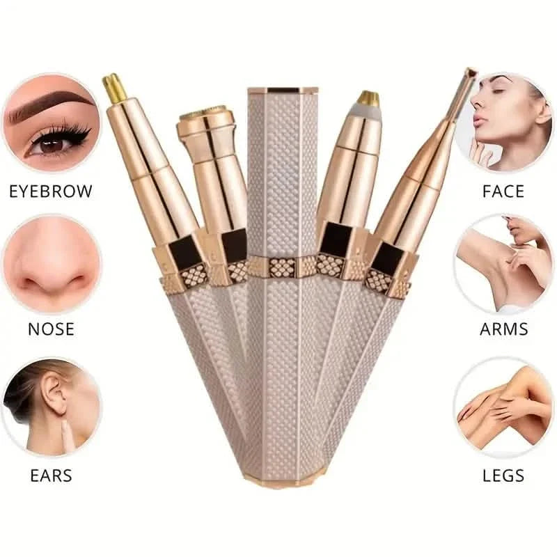 4-in-1 Facial Electric Shaver for Women-4-in-1 Facial Electric Shaver for Women