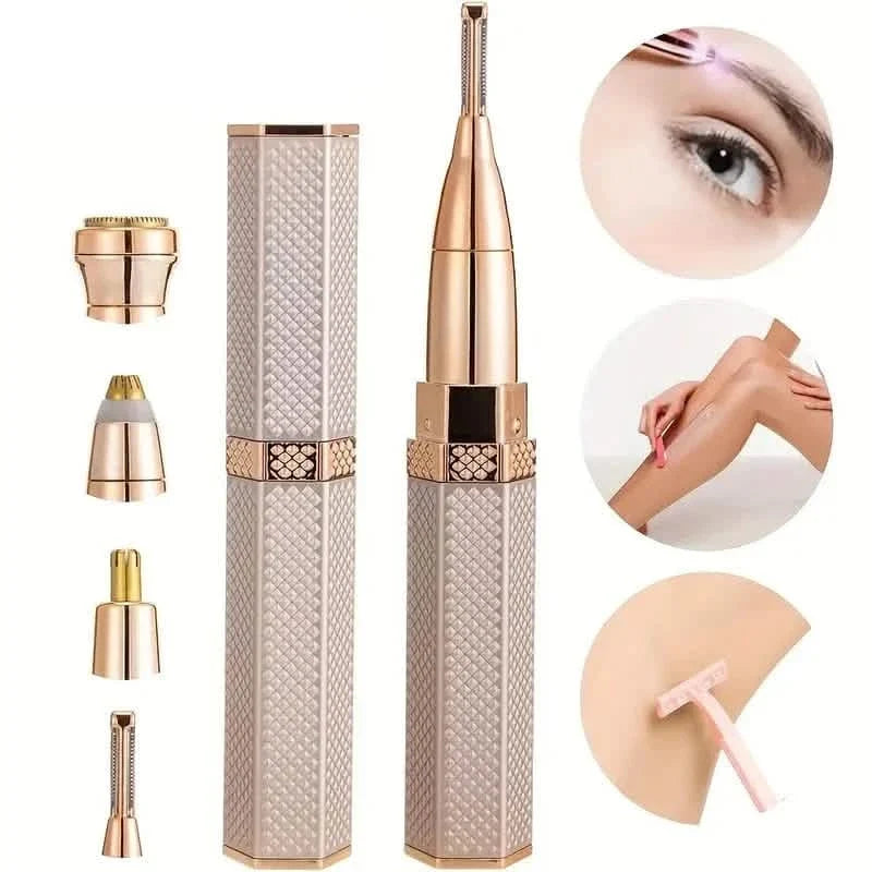 4-in-1 Facial Electric Hair Removal Painless Shaver Rechargeable Full Body Epilator-4-in-1 Facial Electric Hair Removal Painless Shaver Rechargeable Full Body Epilator