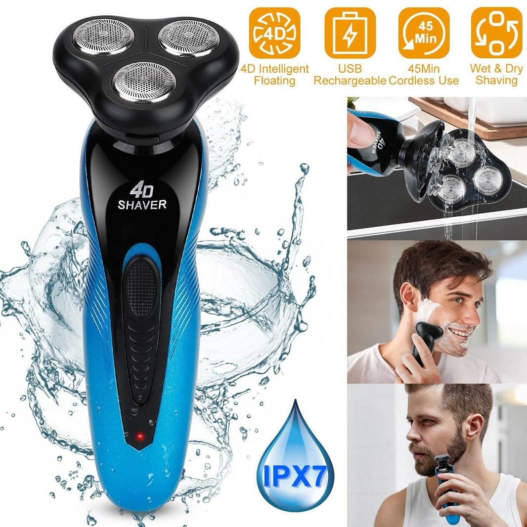4-in-1 IPX7 Waterproof Beard Trimmer Cordless Razor for Men-4-in-1 IPX7 Waterproof Beard Trimmer Cordless Razor for Men
