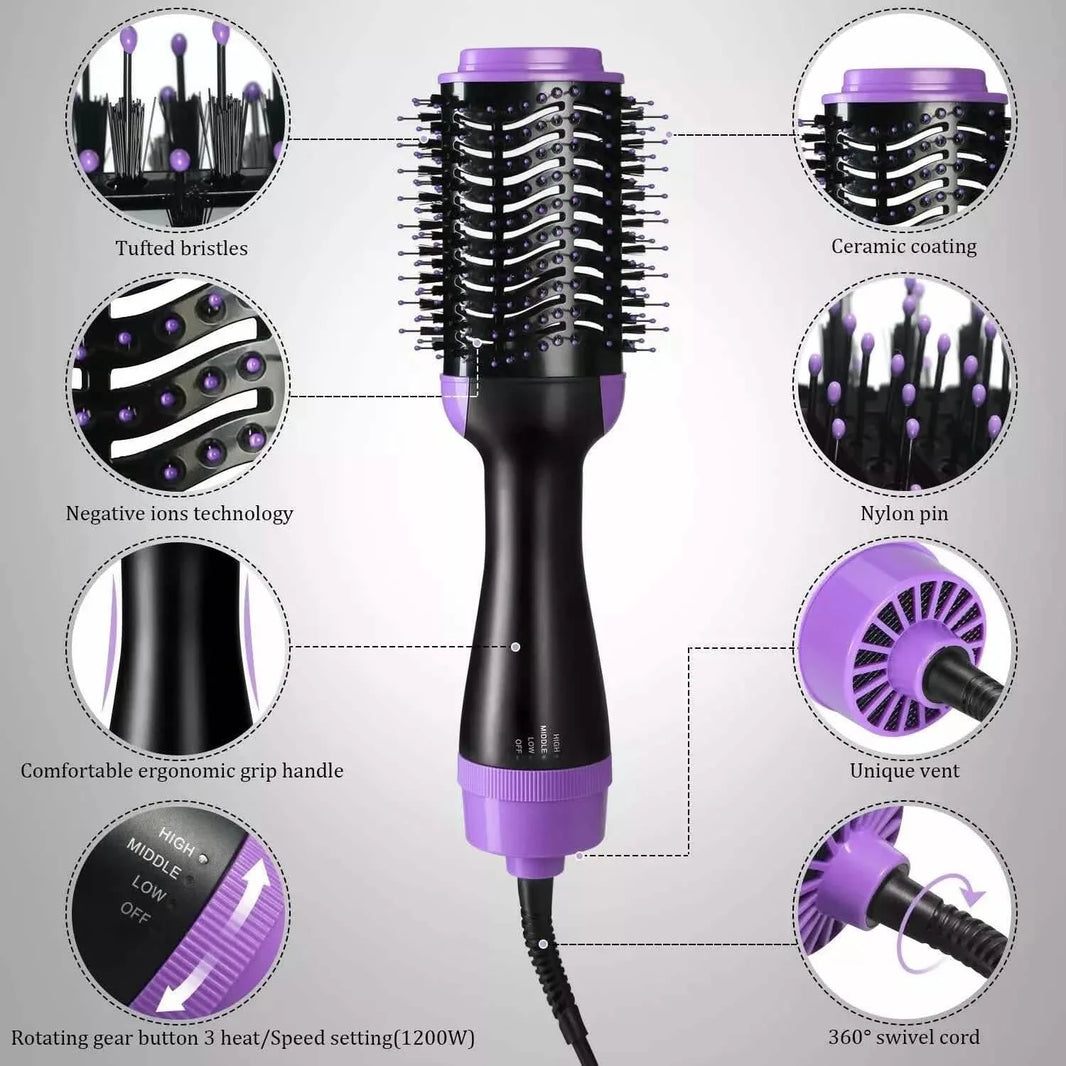 4-in-1 Negative Ion Hot Hair Dryer Brush, ASOGO One Step Hair Dryer & Volumizer-4-in-1 Negative Ion Hot Hair Dryer Brush, ASOGO One Step Hair Dryer & Volumizer