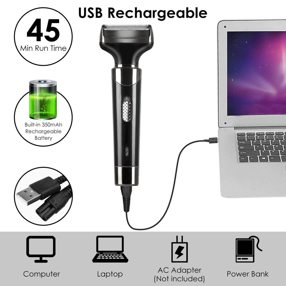 4-in-1 Rechargeable Hair Trimmer-4-in-1 Rechargeable Hair Trimmer