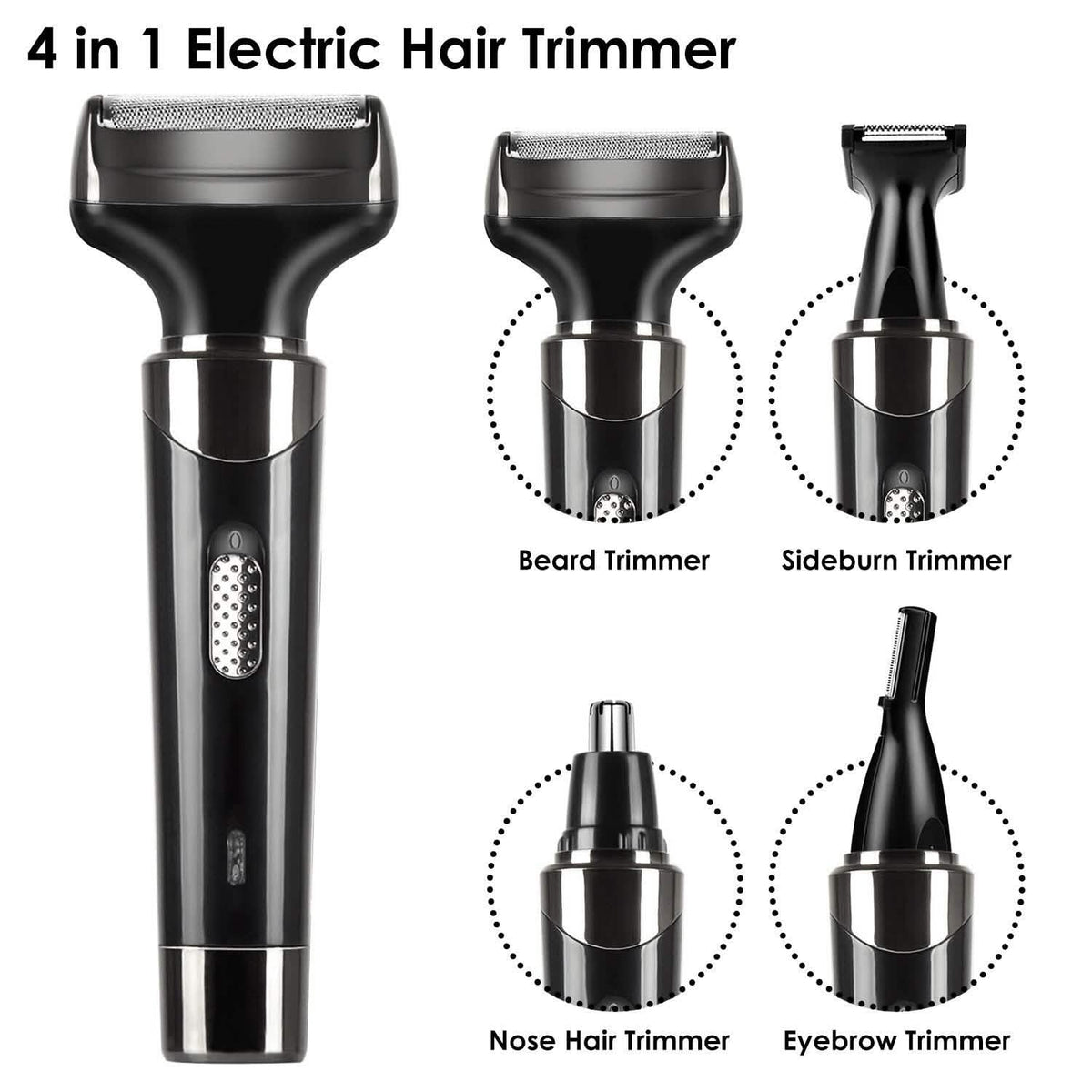 4-in-1 Rechargeable Hair Trimmer-4-in-1 Rechargeable Hair Trimmer