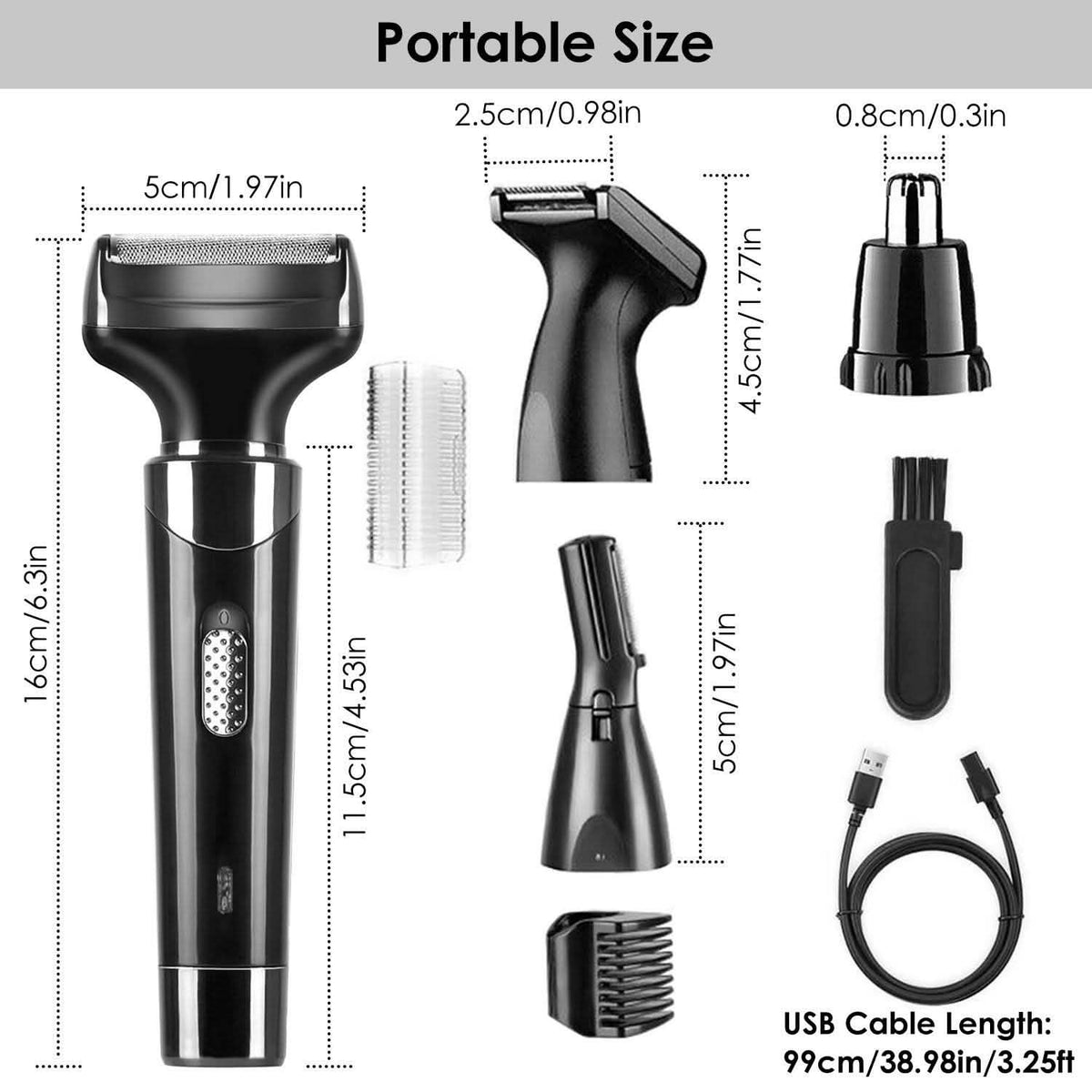 4-in-1 Rechargeable Hair Trimmer-4-in-1 Rechargeable Hair Trimmer