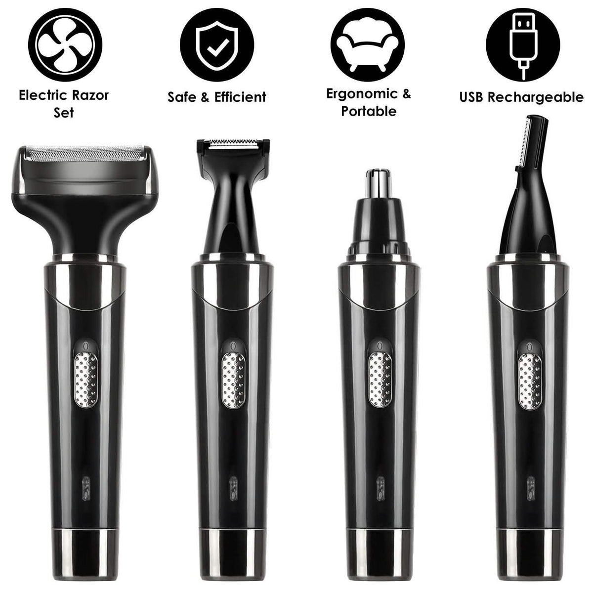 4-in-1 Rechargeable Hair Trimmer-4-in-1 Rechargeable Hair Trimmer