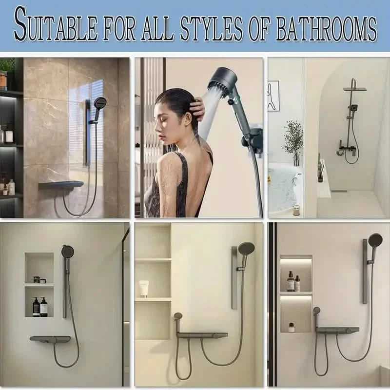 4-in-1 Removable Shower Head With 5 Filters and 3 Settings-4-in-1 Removable Shower Head With 5 Filters and 3 Settings