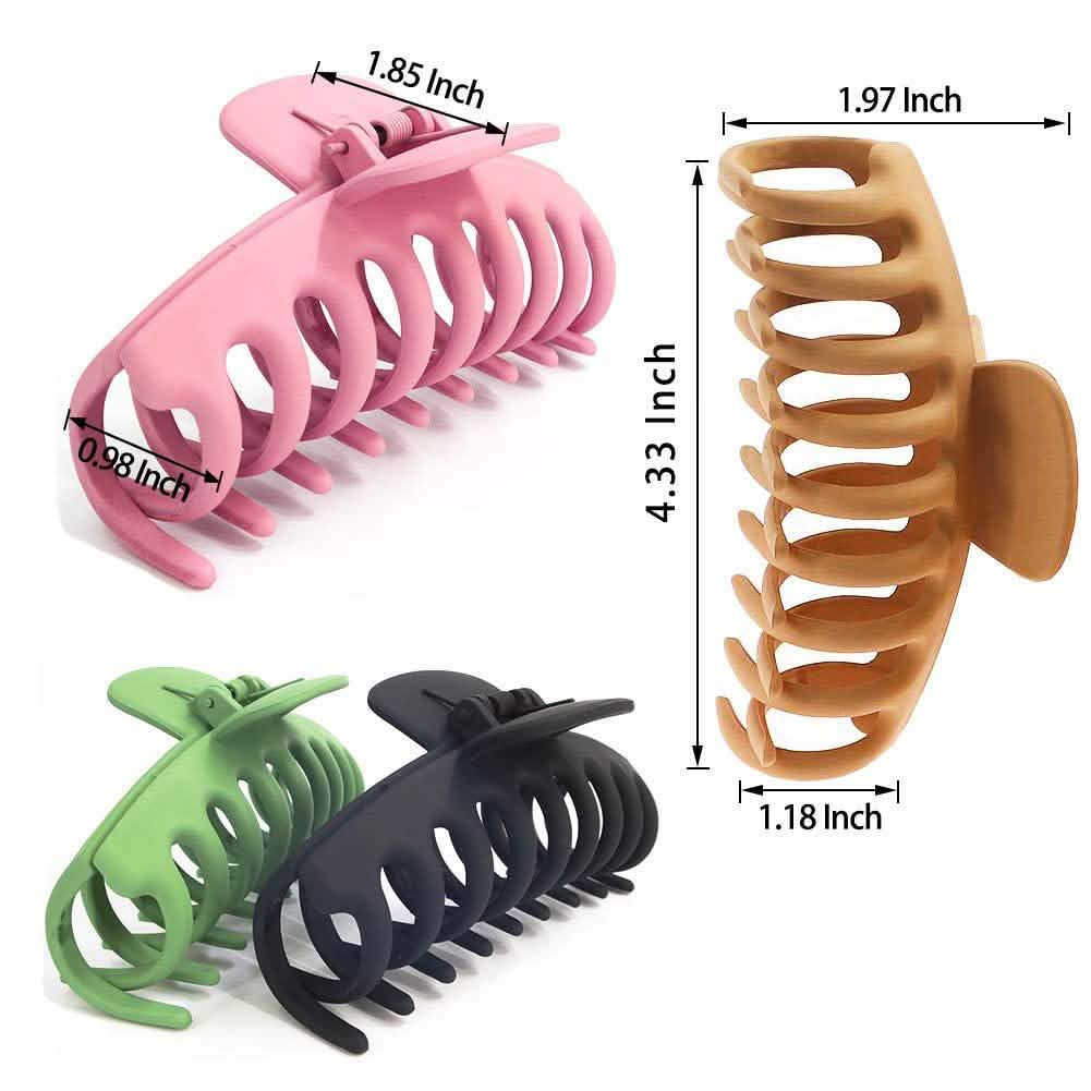 4-Pack: Big Hair Claw Clips-4-Pack: Big Hair Claw Clips