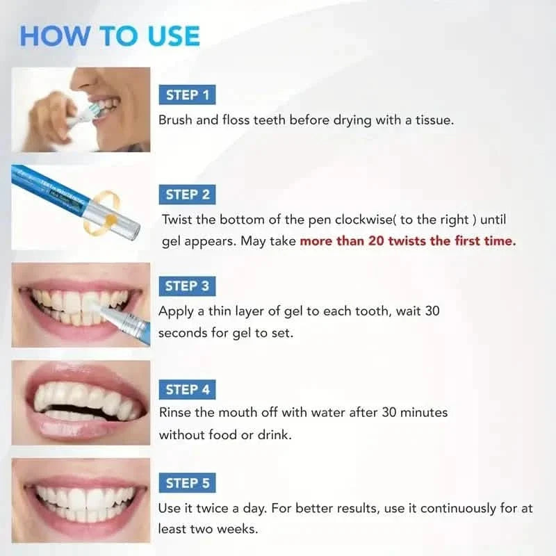 4-Pack: Bright White Mint Flavor 3Ml/0.1Fl Oz Teeth Whitening Gel Pen-4-Pack: Bright White Mint Flavor 3Ml/0.1Fl Oz Teeth Whitening Gel Pen