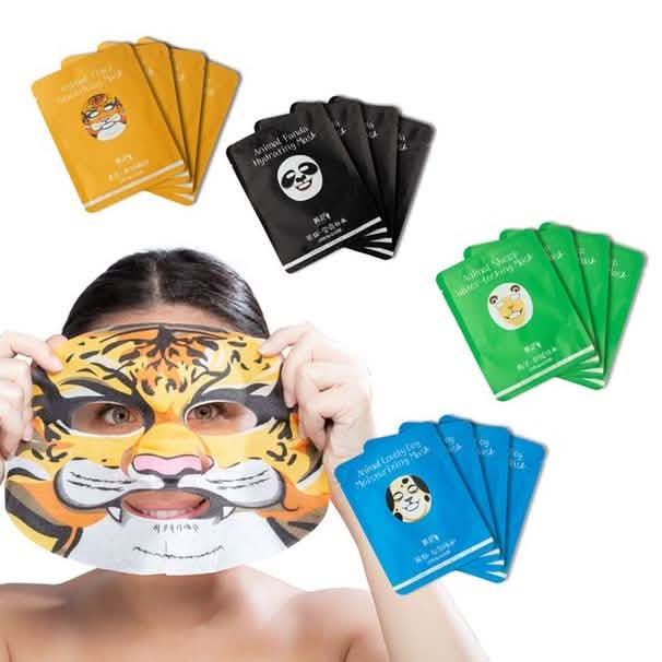 4-Pack: Secret Skin Animal Face Sheet Masks-4-Pack: Secret Skin Animal Face Sheet Masks