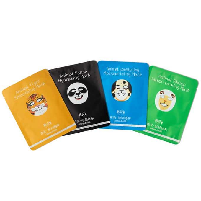 4-Pack: Secret Skin Animal Face Sheet Masks-4-Pack: Secret Skin Animal Face Sheet Masks