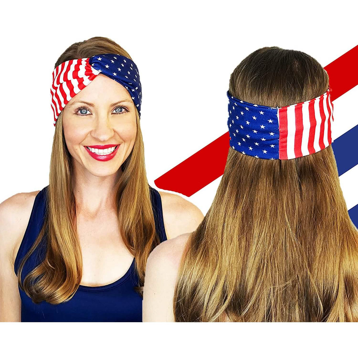 4-Pack: USA American Flag Headbands-4-Pack: USA American Flag Headbands