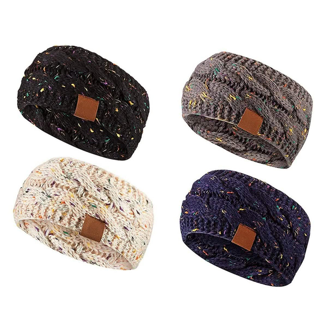 4-Pack: Women Confetti Winter Headband Wrap And Ear Warmer-4-Pack: Women Confetti Winter Headband Wrap And Ear Warmer