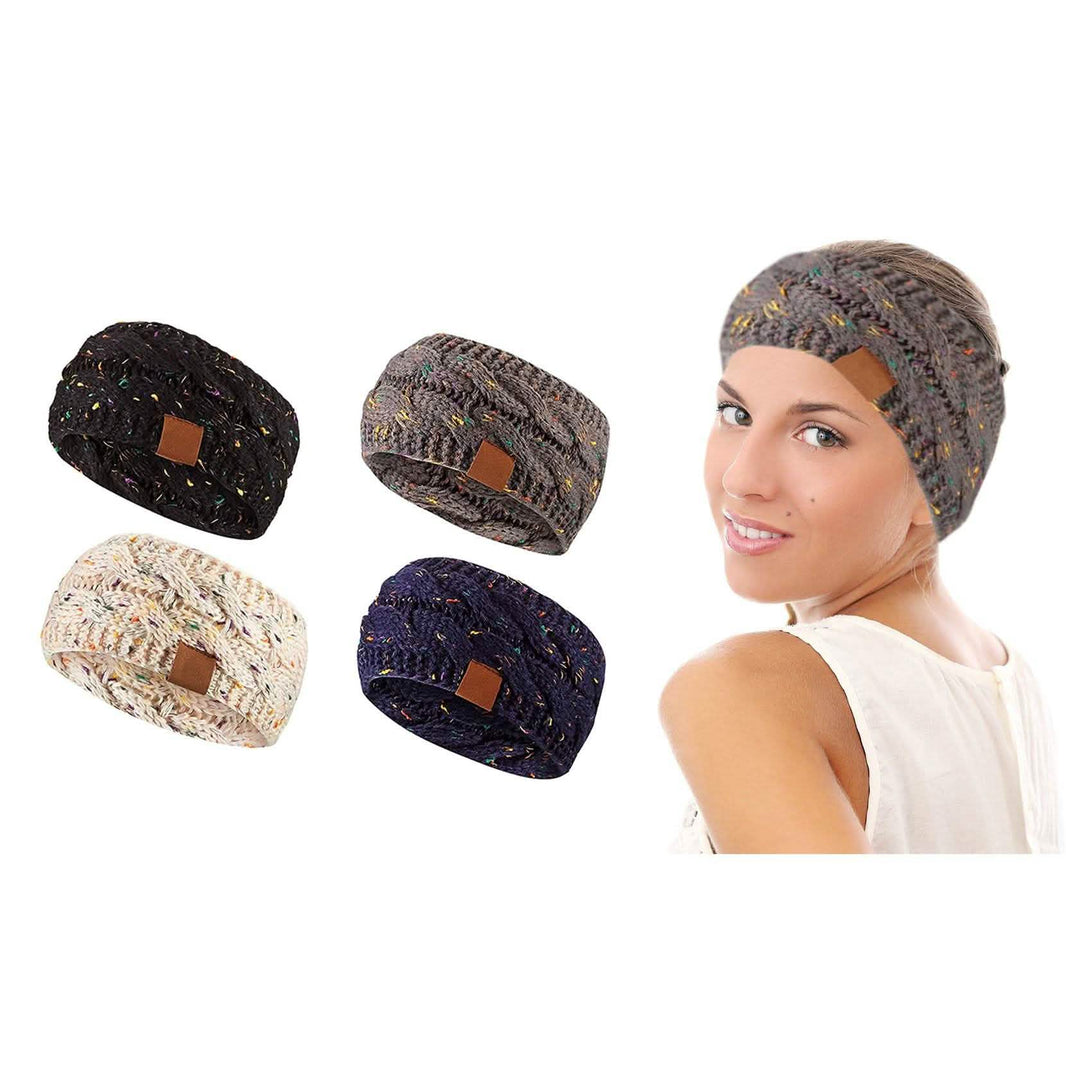 4-Pack: Women Confetti Winter Headband Wrap And Ear Warmer-4-Pack: Women Confetti Winter Headband Wrap And Ear Warmer